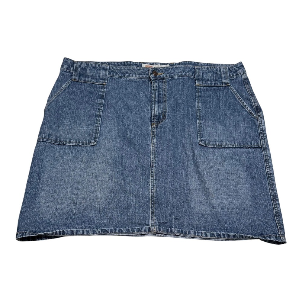 Vintage 2000s Route 66 Medium Wash Cotton Jean Skirt‎ Women's 42 Waist